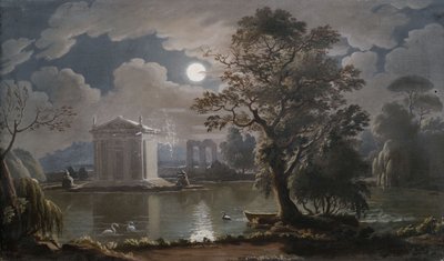 Southern Ideal Landscape by Moonlight by Unbekannt Unbekannt